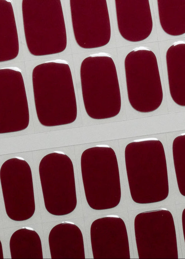 deep wine red gel nail sticker - Barolo Deep Dark by ABSTRACT.