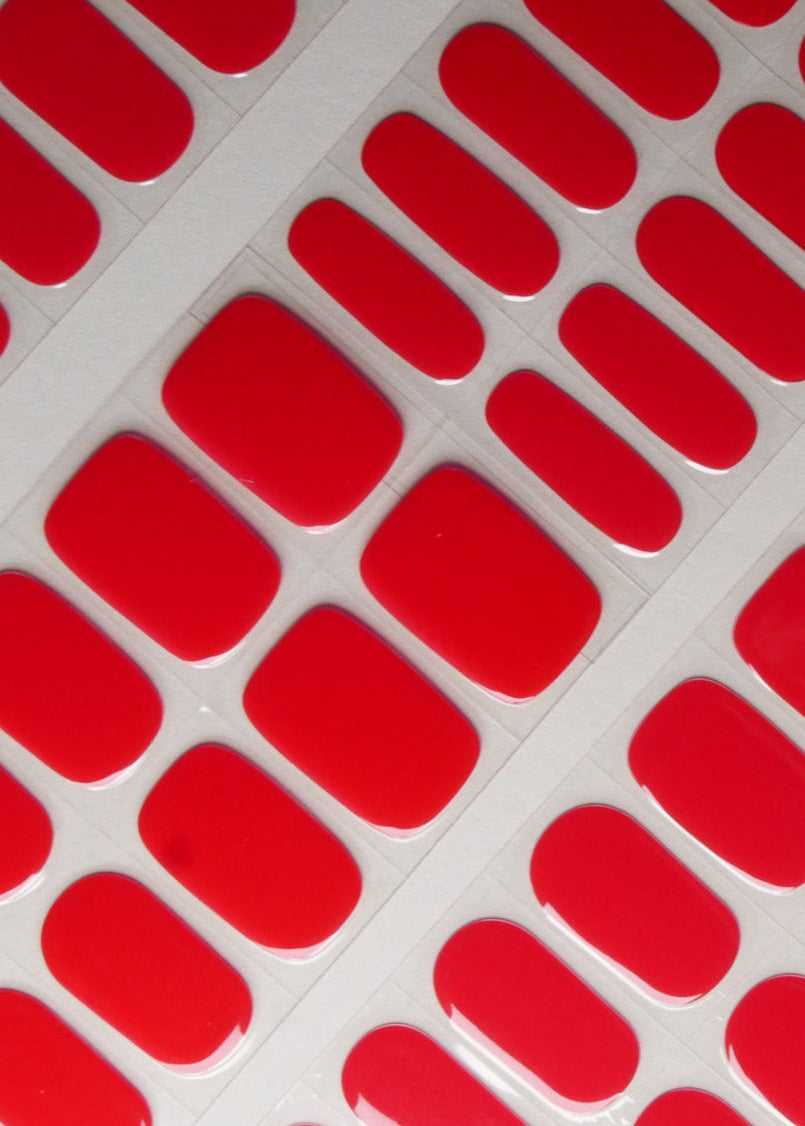 classic red gel nail sticker - Pepsi Red by ABSTRACT.